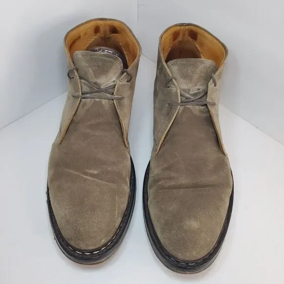 Heschung GENET Chukka Desert Boots Gray Suede Mens US 11 Lace Up MSRP $745 - Picture 4 of 16
